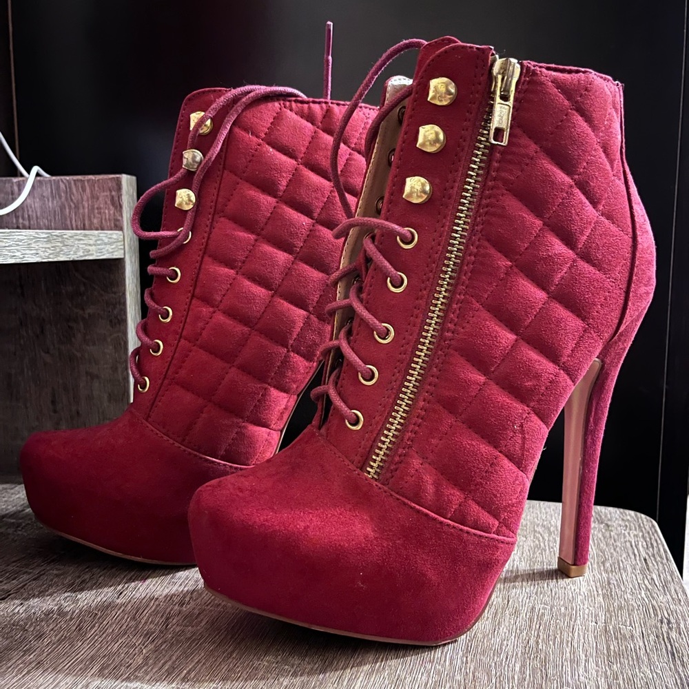 Pink Ankle Booties